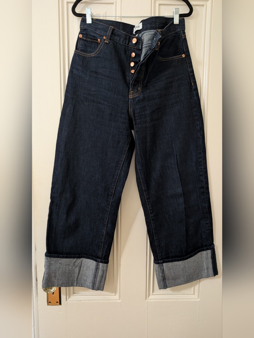 Dark Blue Wide-Leg Women’s Jeans